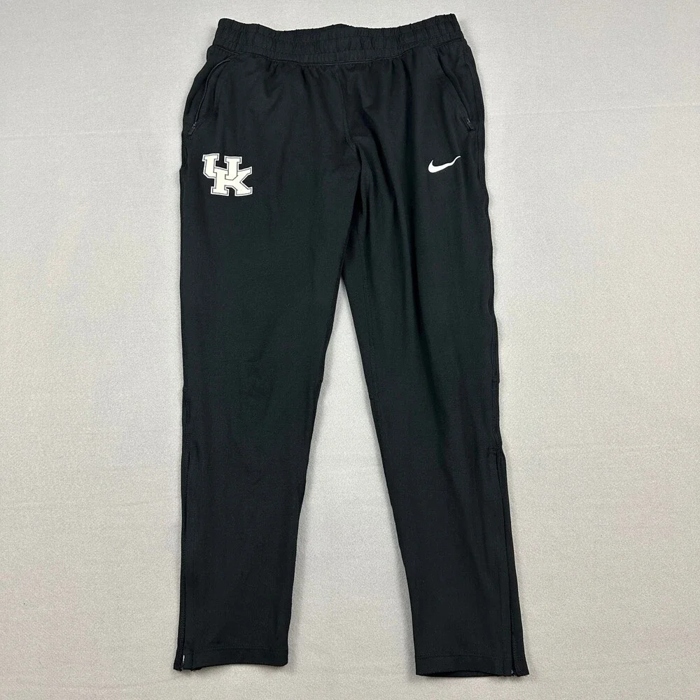 Kentucky Wildcats Pants Men Medium Black Solid Nike Dri Fit Pockets NCAA M